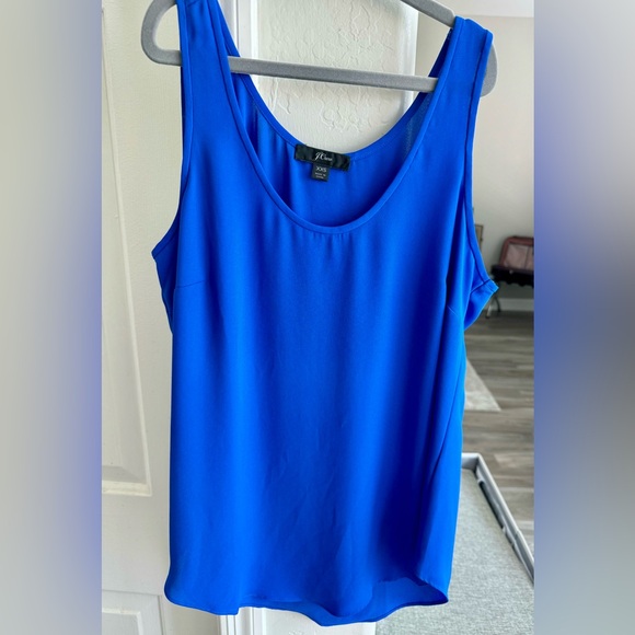 J.Crew scoopneck shell top XXS royal blue like new - Picture 5 of 7